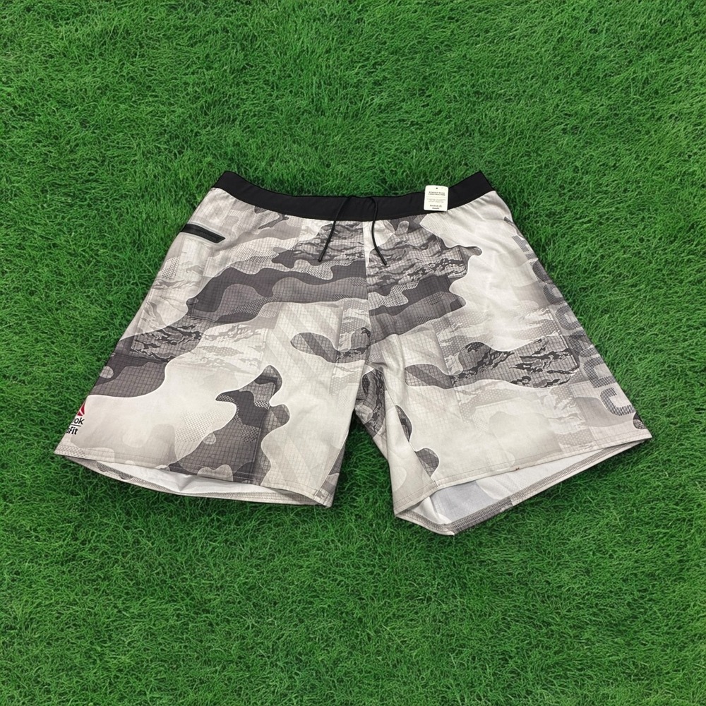 Reebok Crossfit Cross Training Performance Gym Shorts Camo White Black‎ Men's XL